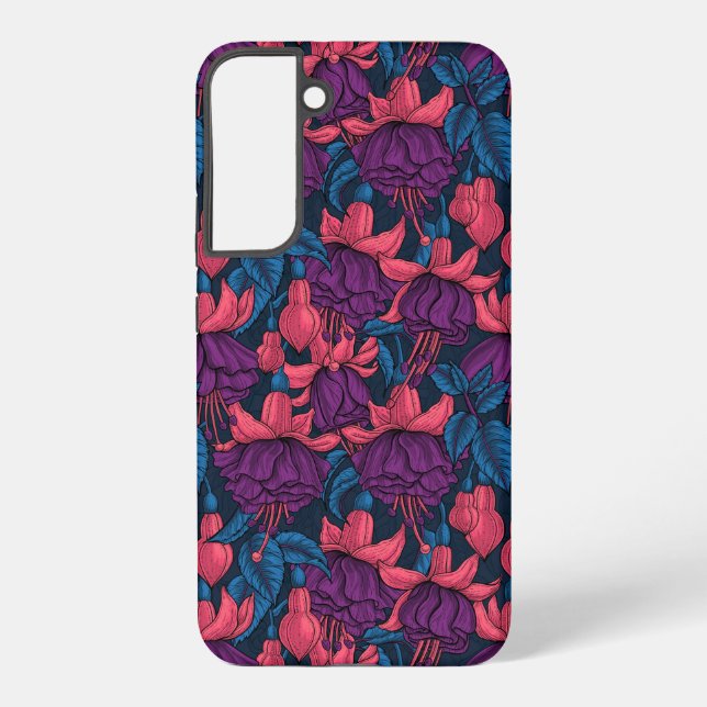 Fuchsia in blue and purple samsung galaxy case (Back)