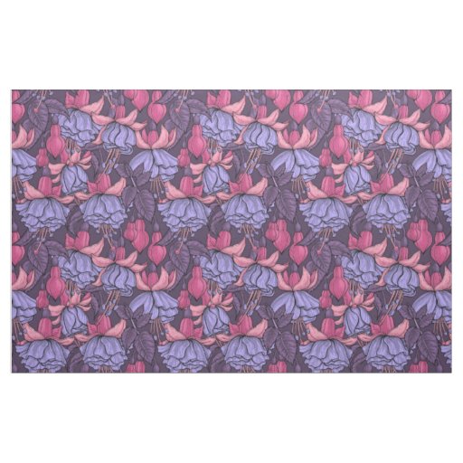 Fuchsia in pink and violet fabric