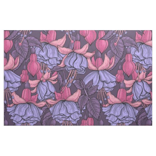 Fuchsia in pink and violet fabric