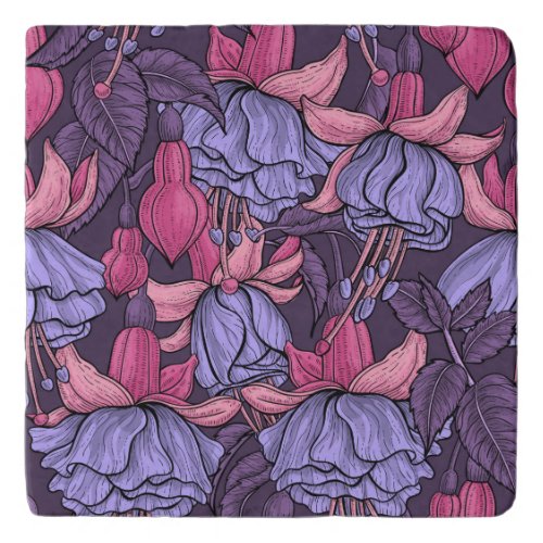 Fuchsia in pink and violet trivet