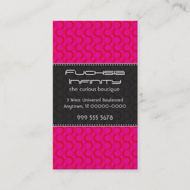 Fuchsia Infinity Business Card (Front)