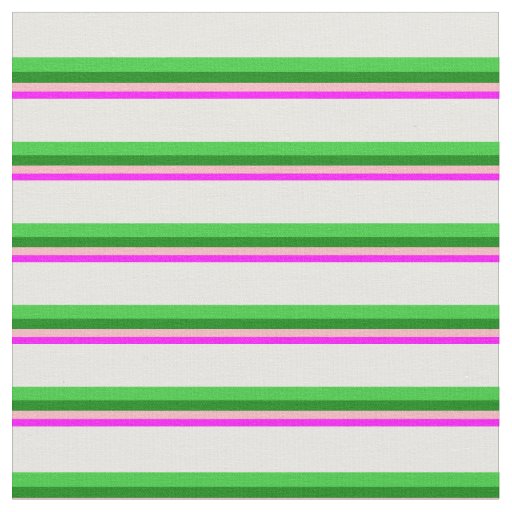 Fuchsia, Light Pink, Green, Lime Green, and White Fabric