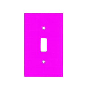 Fuchsia Magenta Pink Solid Trend Color Background Light Switch Cover