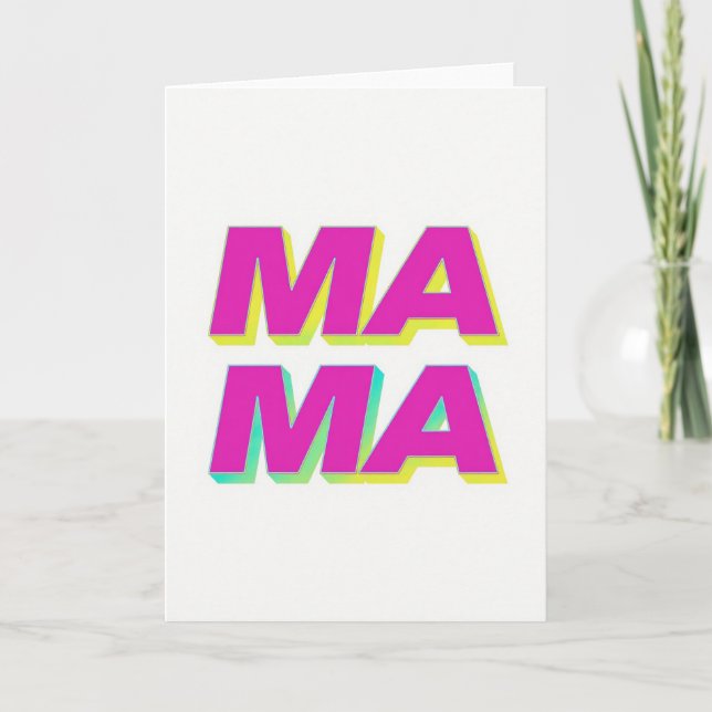 Fuchsia Mama Graphic Card (Front)