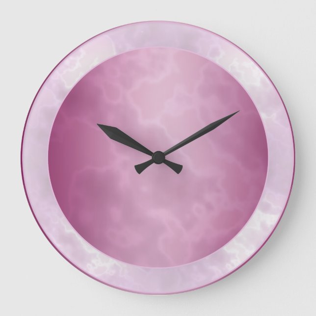 Fuchsia Marbled Large Clock (Front)