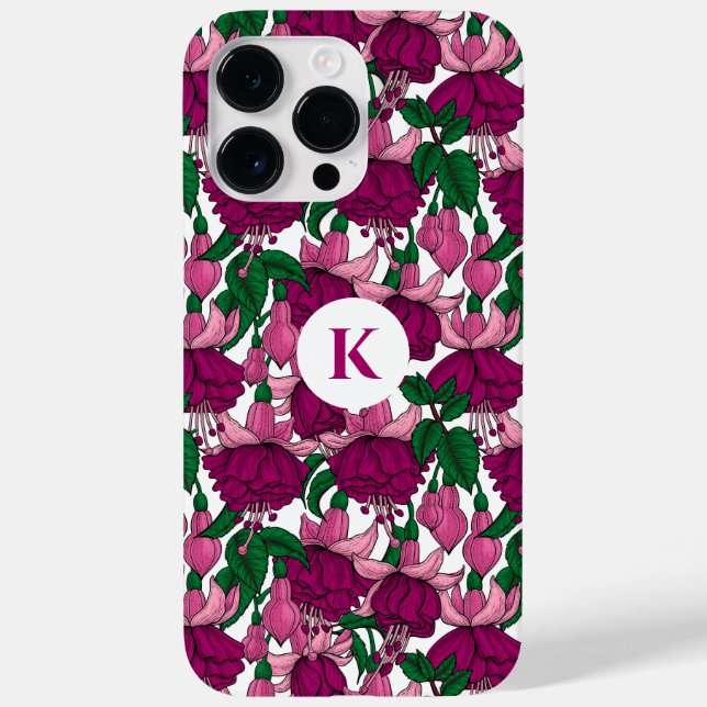 Fuchsia monogram Case-Mate iPhone case (Back)