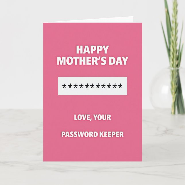 Fuchsia Mothers Day Card (Front)