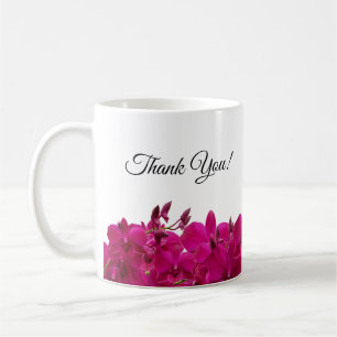 Fuchsia Orchids on White-Bridesmaid gifts- Coffee Mug