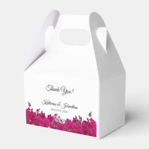 Fuchsia Orchids on White-Wedding Thank you- Favor Boxes