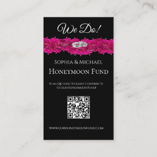 Fuchsia Orchids- We Do-Wedding Rings-Registry- Business Card