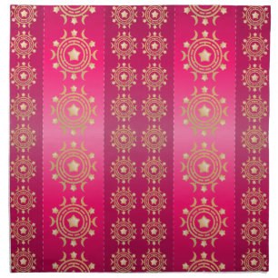 Fuchsia Oriental Mandala Pattern Napkin