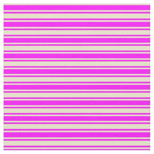 Fuchsia & Pale Goldenrod Lines/Stripes Pattern Fabric