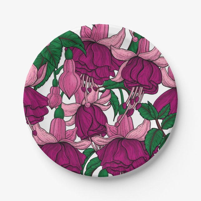 Fuchsia Paper Plates (Front)