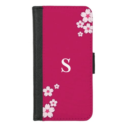 Fuchsia Pink Bougainvillea Monogram Phone Case