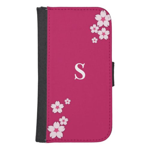 Fuchsia Pink Bougainvillea Monogram Phone Case