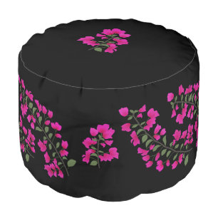 Fuchsia Pink Bougainvillea Pouff Pouf
