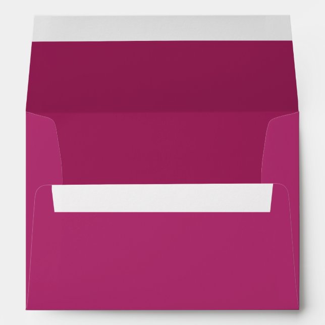 Fuchsia Pink Custom Invitation Envelope (Back (Bottom))