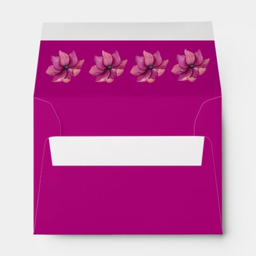 Fuchsia Pink Floral A6 Envelope