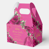 Fuchsia Pink Floral Birthday Quinceañera 16 XV