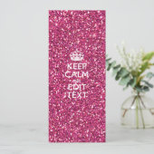 Fuchsia Pink Keep Calm Have Your Text (Standing Front)