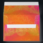 Fuchsia Pink Orange Gold Indian Mandala Wedding Envelope<br><div class="desc">Matching items in this collection are available.</div>