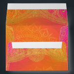 Fuchsia Pink Orange Gold Indian Mandala Wedding Envelope<br><div class="desc">Matching items in this collection are available.</div>