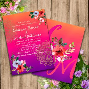 NEW 3ct Brides popular Orange Flower Invitations