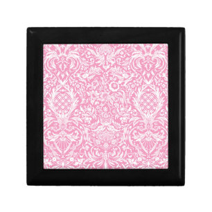 Fuchsia Pink Pineapple Victorian Vintage Damask Gift Box