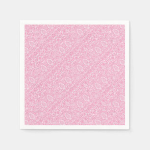 Fuchsia Pink Pineapple Victorian Vintage Damask Napkins