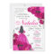 Fuchsia Pink Silver Princess Butterfly Quinceañera