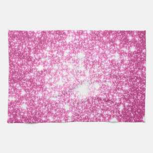 Fuchsia Pink Stars Towel