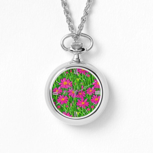 Fuchsia Pink Wildflowers in a Field Watch