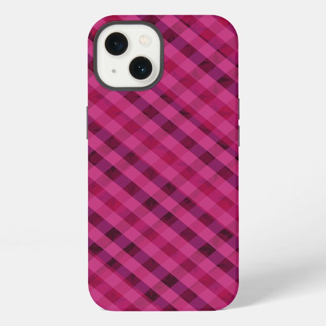 Fuchsia Plaid - Custom iPhone 6 Tough Case (Back)