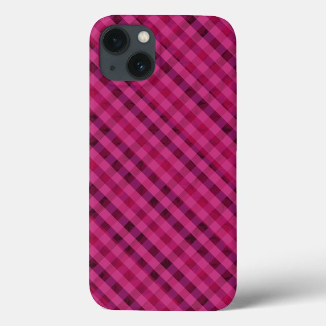 Fuchsia Plaid - Custom iPhone 6 Tough Case (Back)