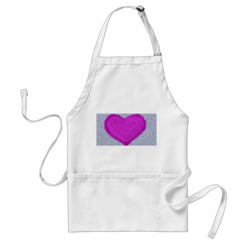 Fuchsia Polka_Dot Heart Painting Adult Apron