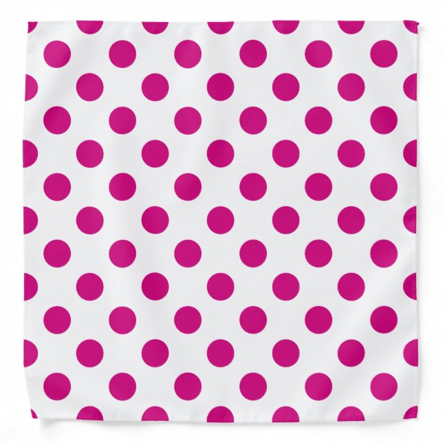 Fuchsia polka dots bandana (Front)