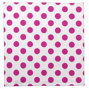 Fuchsia polka dots cloth napkin
