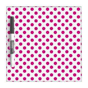 Fuchsia polka dots Dry-Erase board