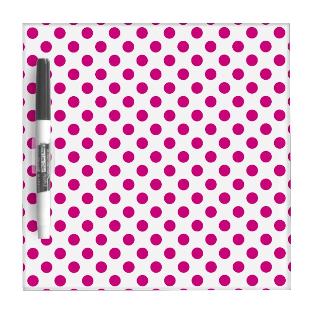 Fuchsia polka dots Dry-Erase board (Front)