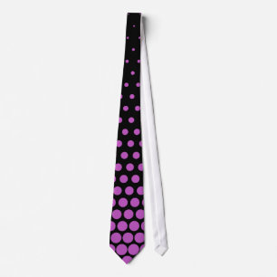 Fuchsia Polka Dots Modern Black Tie