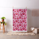 Fuchsia Pop Daisy Pattern Fabric