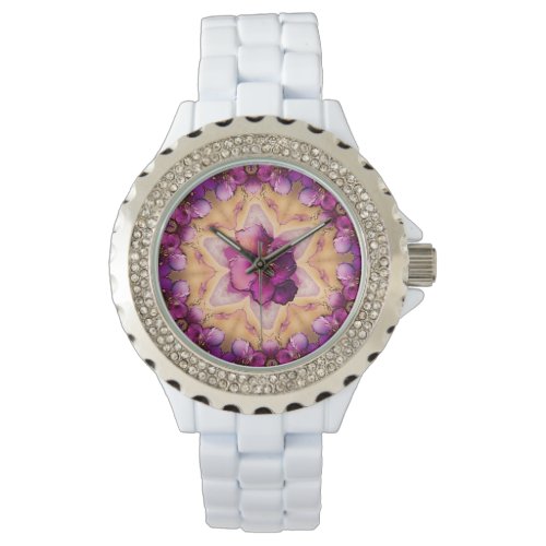 Fuchsia Poppy Kaleidoscope watch