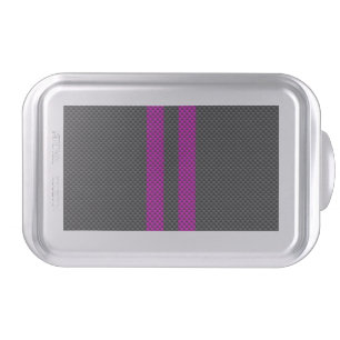 Fuchsia Racing Stripes in Carbon Fiber Style Cake Pan