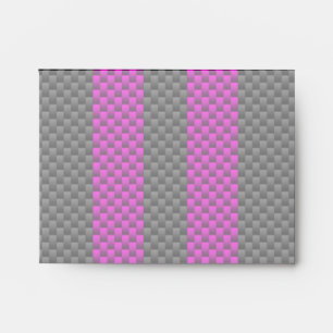 Fuchsia Racing Stripes in Carbon Fiber Style Envelope