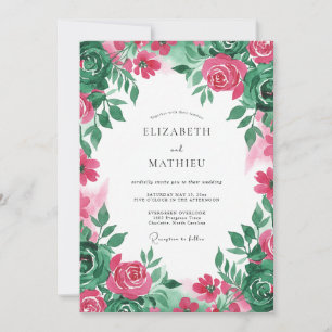 Fuchsia Radiant Summer Wedding Invitation