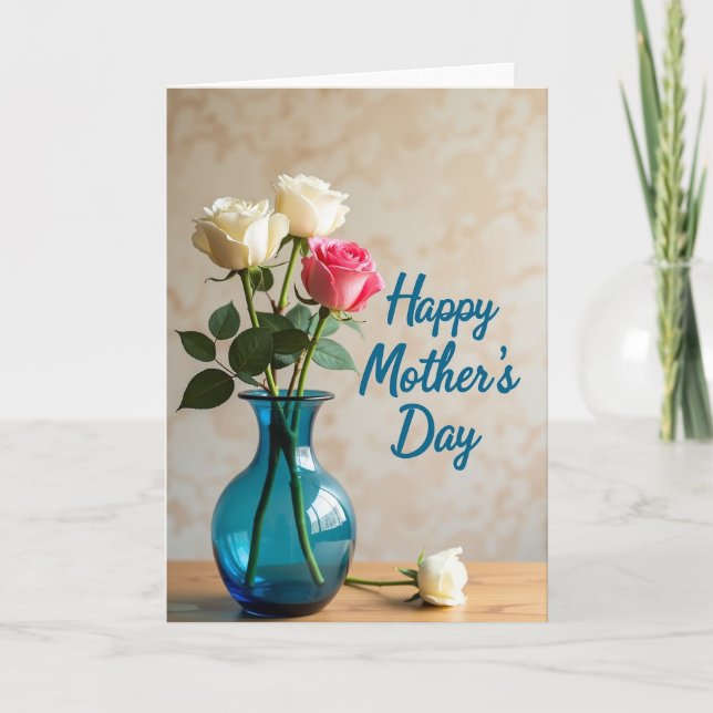 Fuchsia Rose Mothers Day Card (Front)