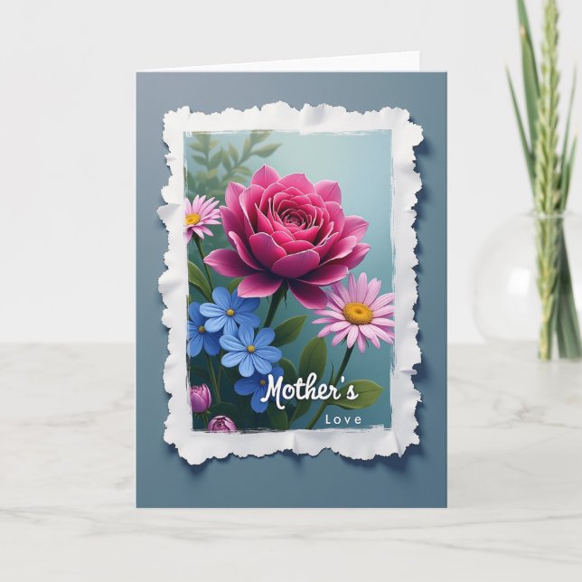 Fuchsia Rose Mothers Love Card (Front)
