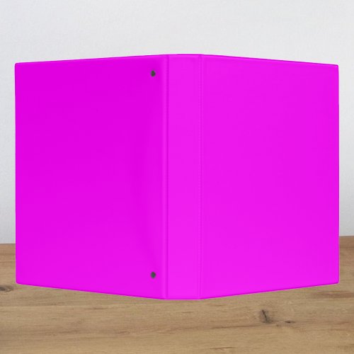 Fuchsia Solid Color 3 Ring Binder