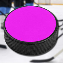 Fuchsia Solid Color | Classic Elegant Hockey Puck