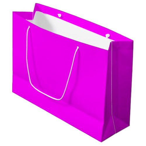 Fuchsia Solid Color  Classic Elegant Large Gift Bag